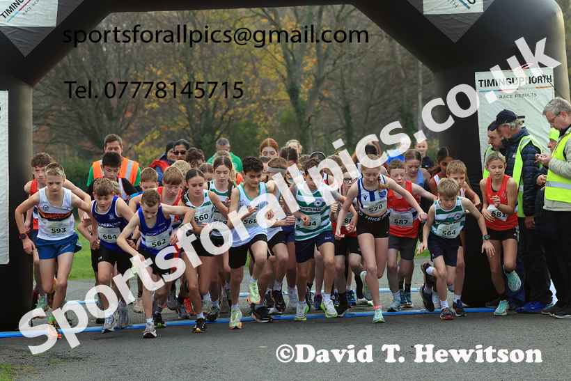 Boys and Girls Under-13s 2025 Heaton Memorial 10k Road Race, Newcastle Town Moor, Sunday, November 9th. Photo: David T. Hewitson/Sports for All Pics